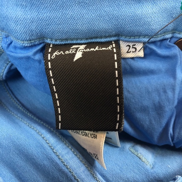 7 For All Mankind Blue Skinny Jeans Pants Denim ((size 25)) - Picture 6 of 9